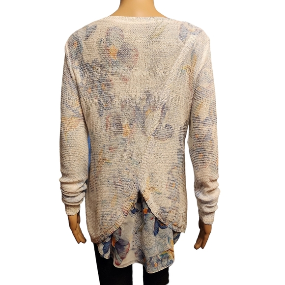 Sioni Floral Knit Layered Sweater - Picture 4 of 13